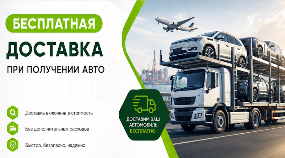 Акция! Бесплатная доставка по Старой Руссе при получении авто